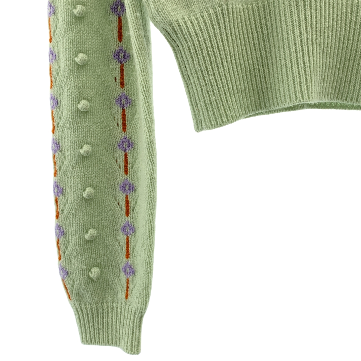 miu miu / ミュウミュウ フラワーモチーフ カシミヤ クルーネックニット