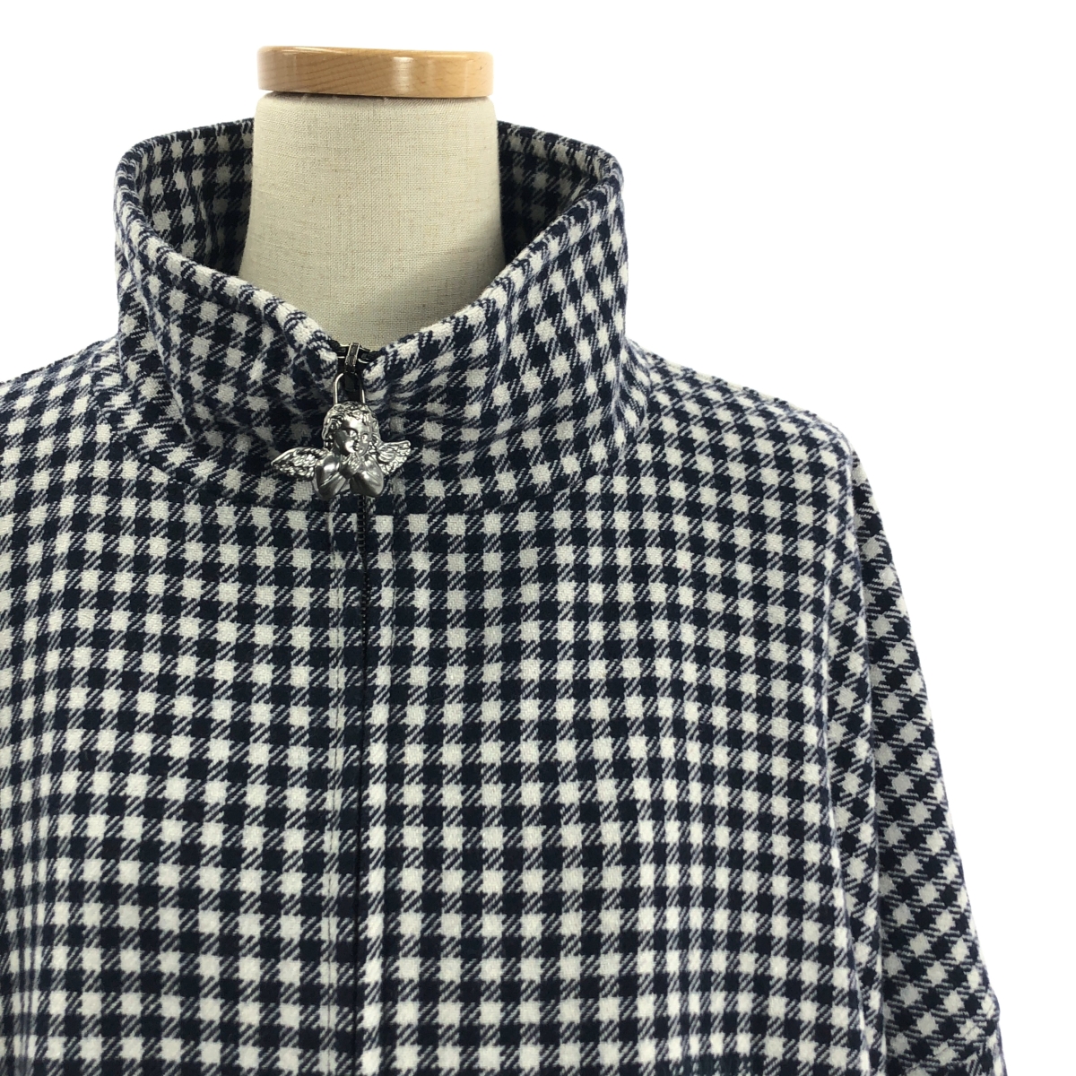VETEMENTS / ヴェトモン Gingham Zip Up Pea Coat / エンジェル オーバー コート / ユニセックス