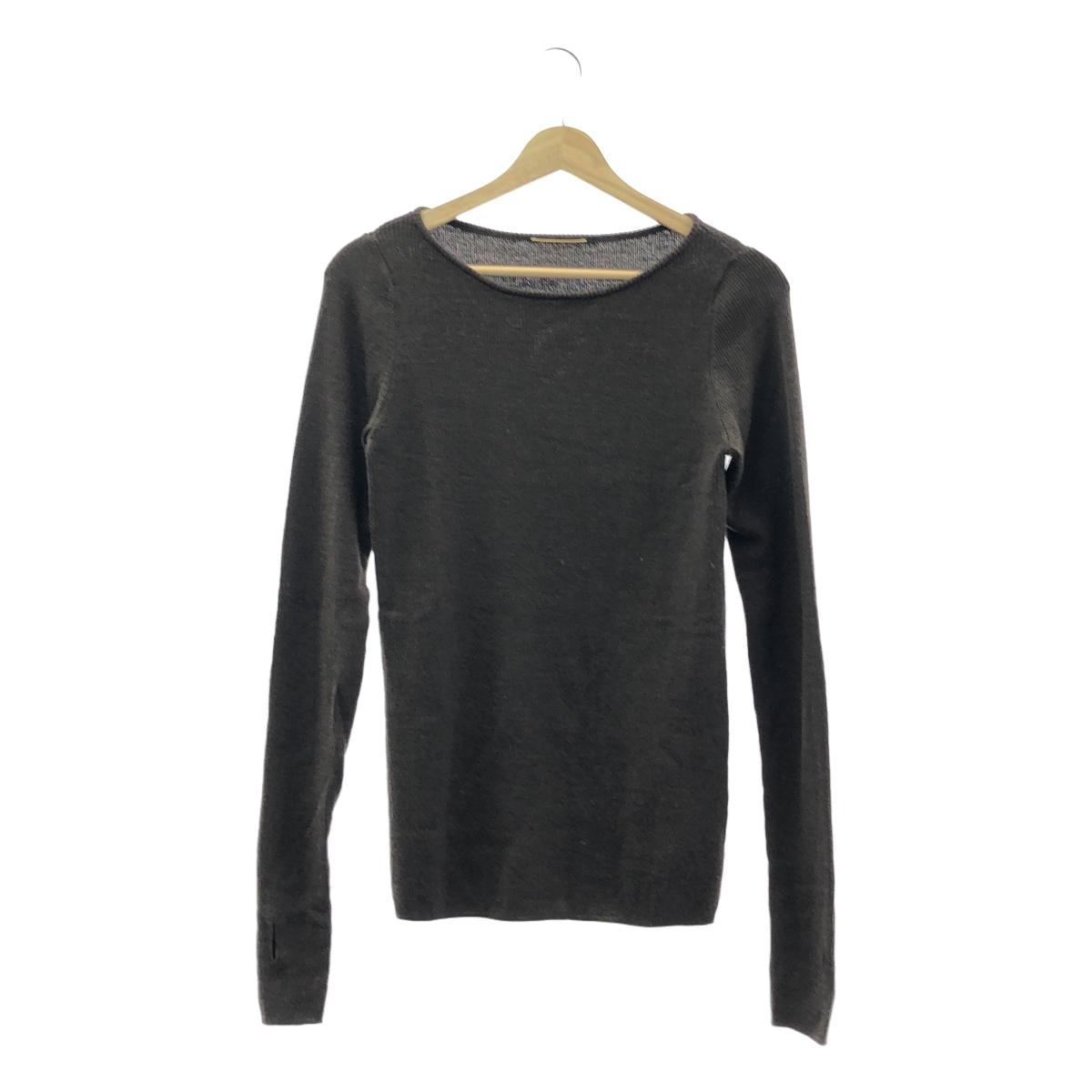 アパルトモン ドゥーズィエムクラス B/N Volume Knit ボートネックボリュームニット プルオーバー 長袖 ブラック /DF ■OS レディース B/N Volume Knit ボートネック ボリュームニット | ブランド古着