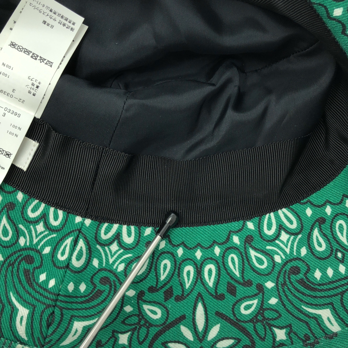 sacai / サカイ Bandana Double Brim Hat コットン ペイズリー バケットハット