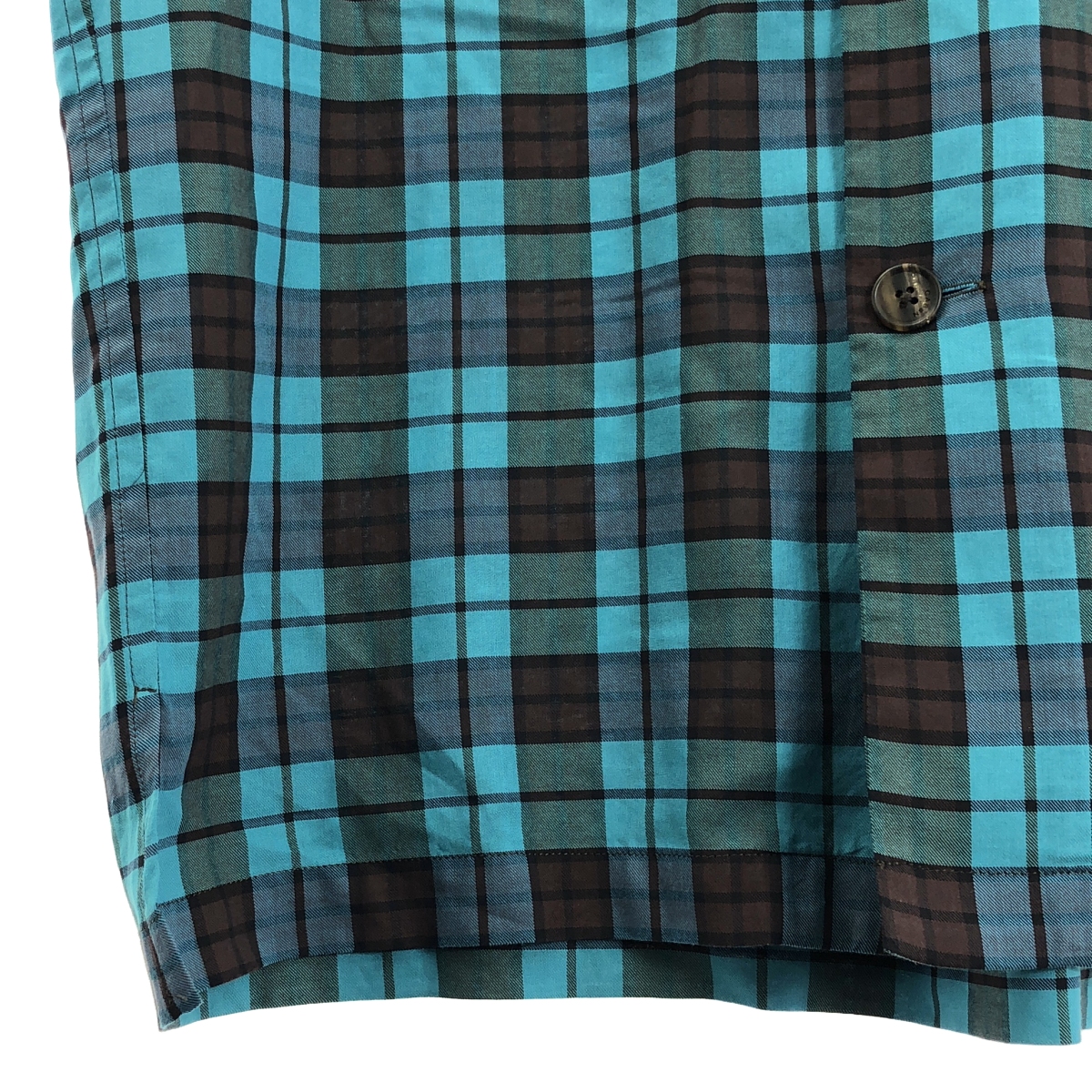 CABaN / キャバン コットンリヨセル チェック オープンカラーシャツ