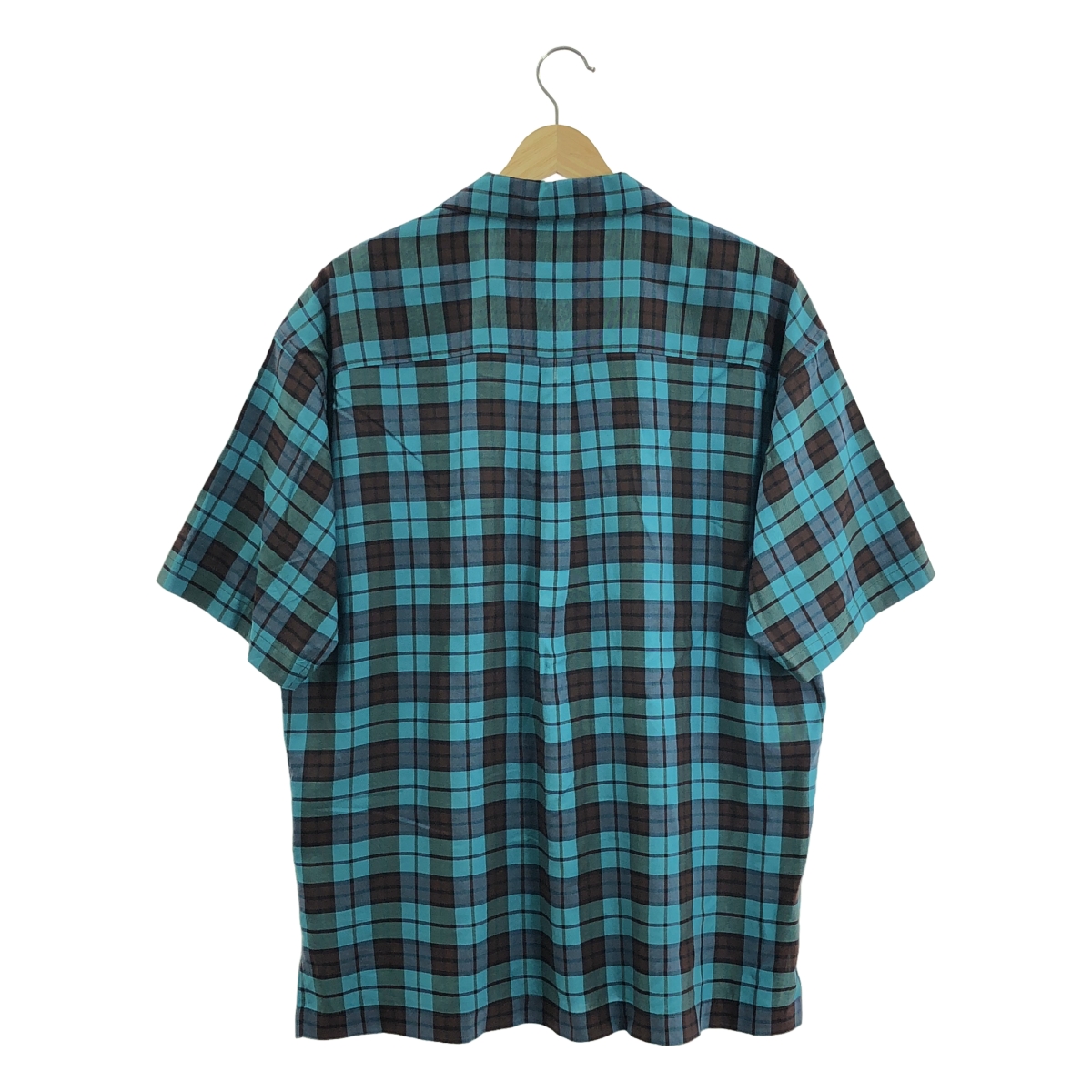 CABaN / キャバン コットンリヨセル チェック オープンカラーシャツ