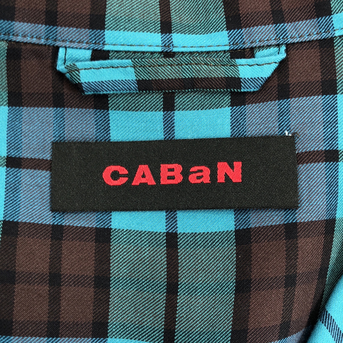 CABaN / キャバン コットンリヨセル チェック オープンカラーシャツ