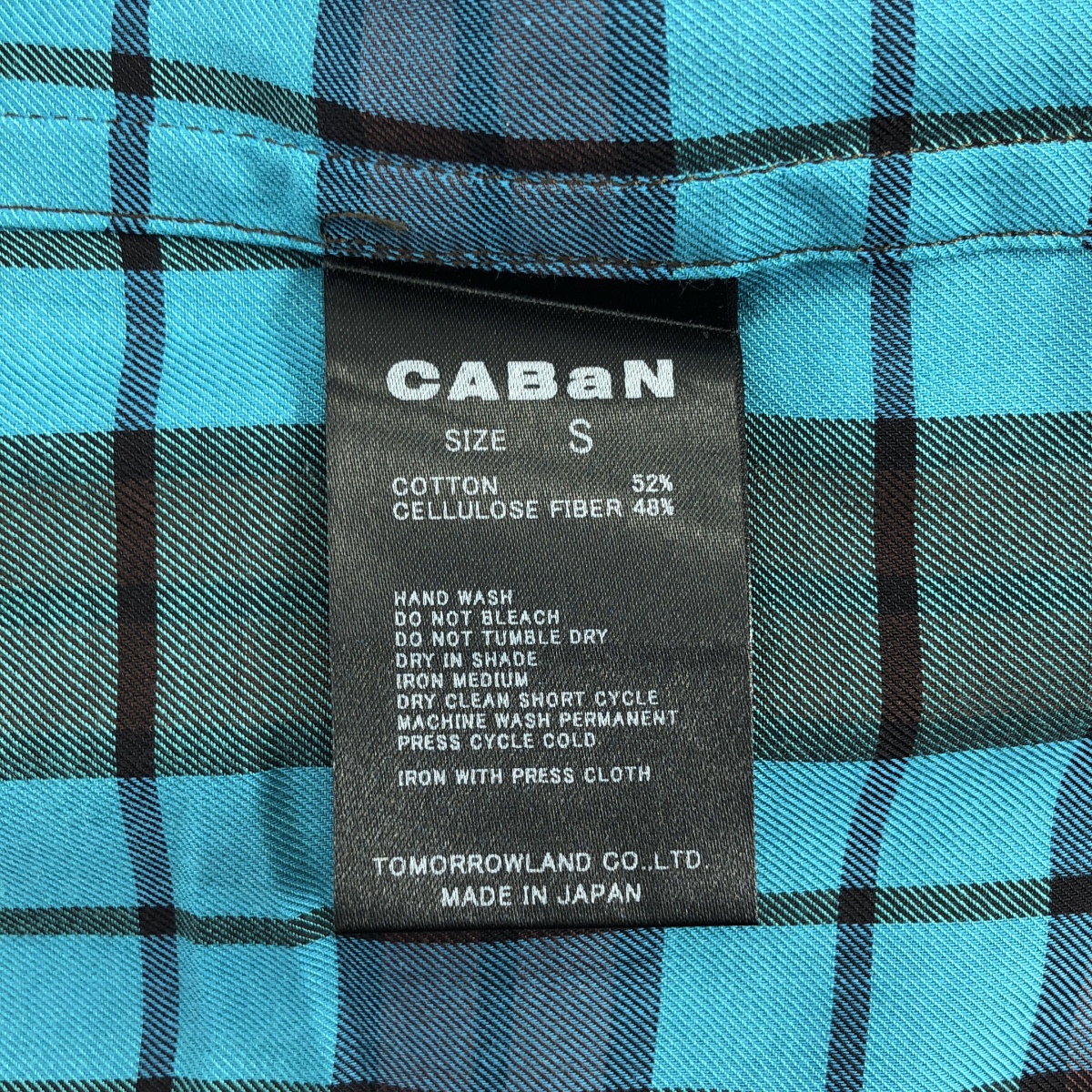 CABaN / キャバン コットンリヨセル チェック オープンカラーシャツ