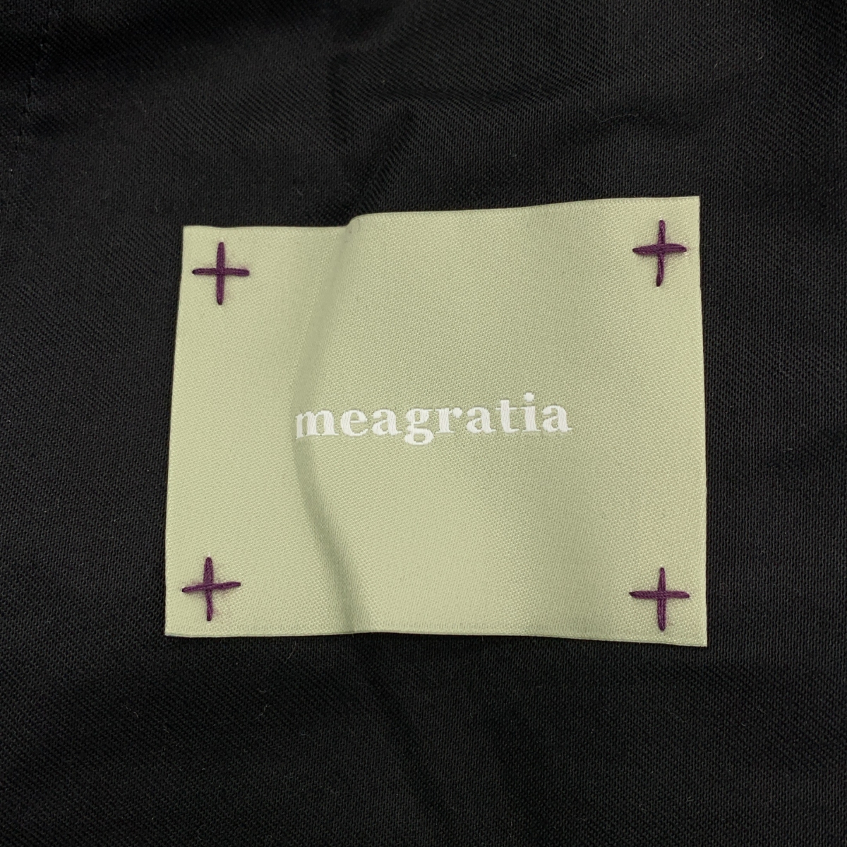 meagratia / メアグラーティア side open slacks  ストライプ ストレート パンツ