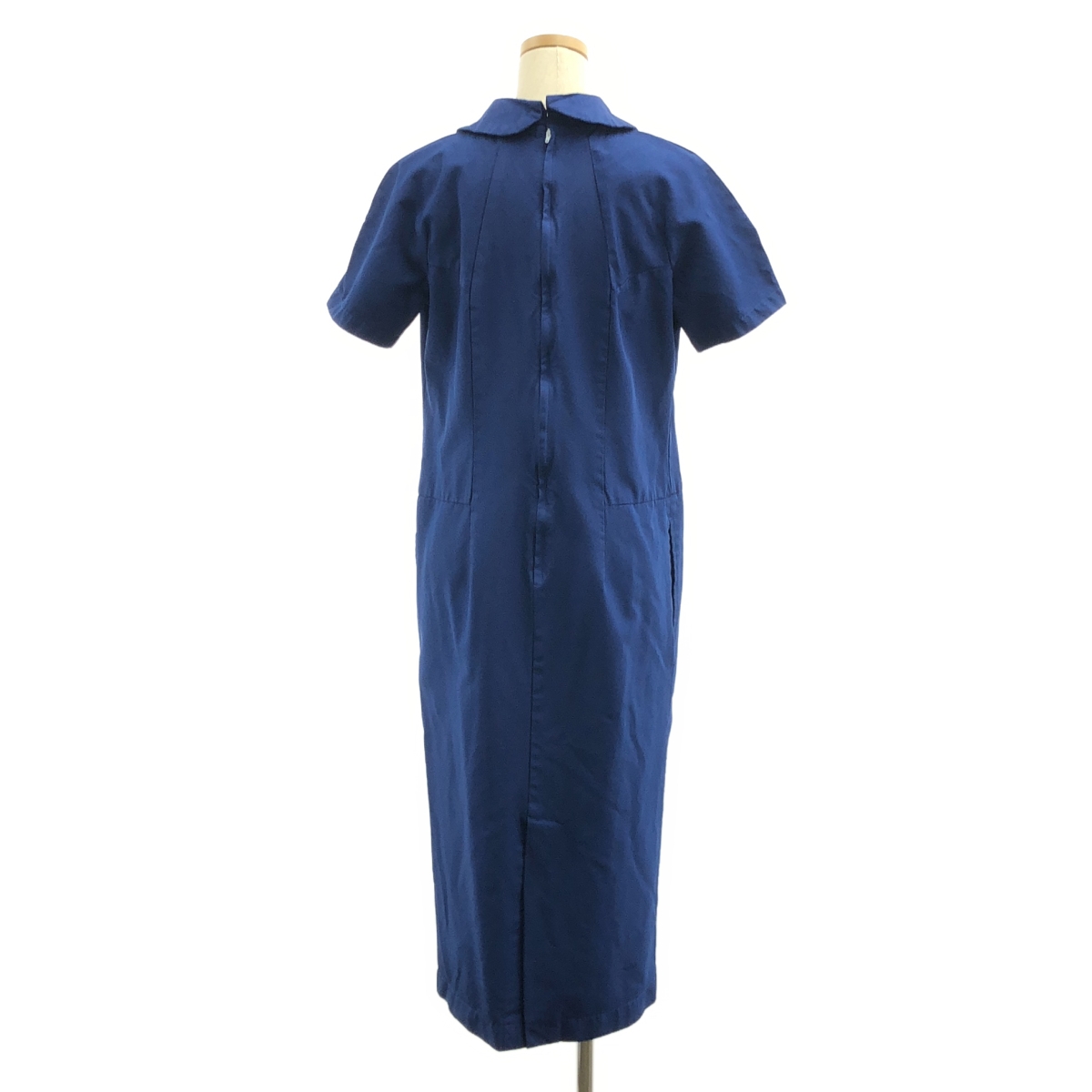 COMME des GARCONS / コムデギャルソン ポリエステル 製品加工 丸襟 サイドポケット バックスリット ワンピース