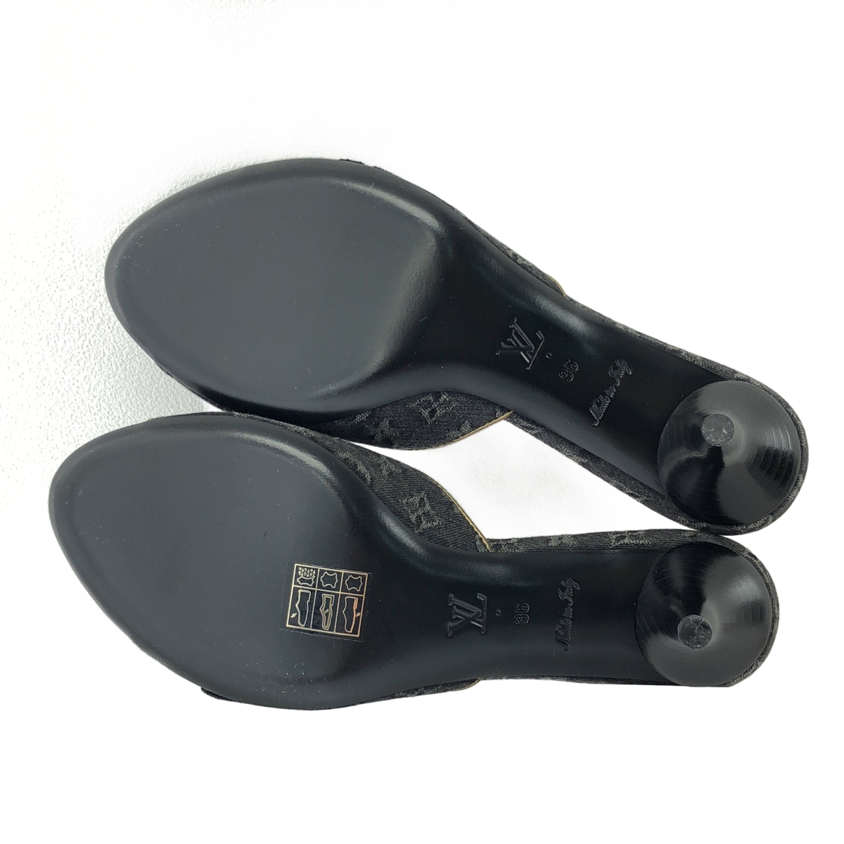 Louis Vuitton / ルイヴィトン モノグラム デニム フラワーモチーフ ミュールサンダル