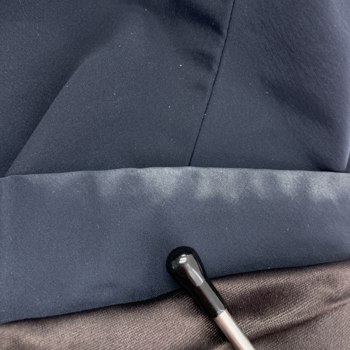 D-due / デ・デュエ 異素材 切替 レイヤード ギャザー コート / 総裏地