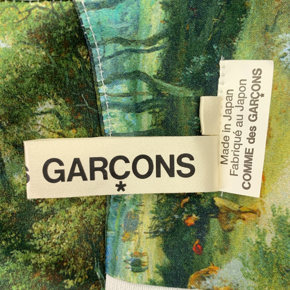 COMME des GARCONS / コムデギャルソン プリント加工 風景 Vネック ワンピース