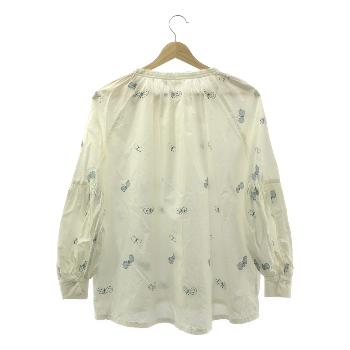 mina perhonen / ミナペルホネン choucho コットン ギャザー ブラウス