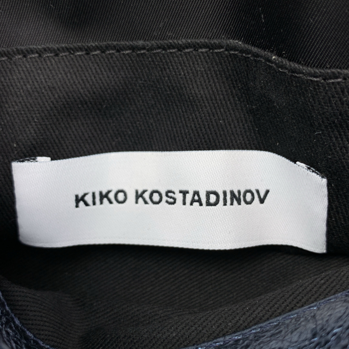 Kiko Kostadinov / キココスタディノフ SOLVA POUCH ナイロンタフタ レザーパイピング アシンメトリー ショルダーバッグ