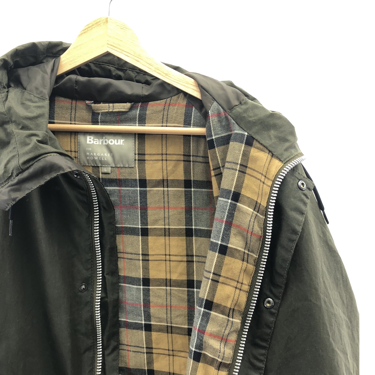 Barbour / バブアー × MARGARET HOWELL / マーガレットハウエル EMMOTT JACKET / ワックス オイルド ロングジャケット フーディ