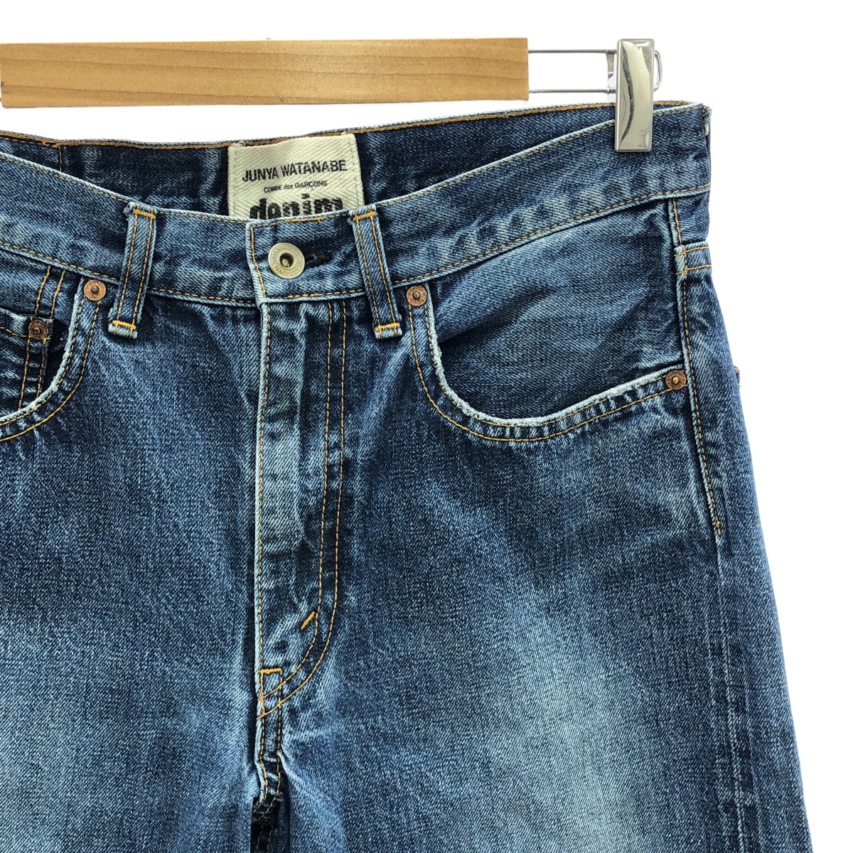 JUNYA WATANABE COMME des GARCONS / ジュンヤワタナベ レザーパッチ セルビッチ デニムパンツ