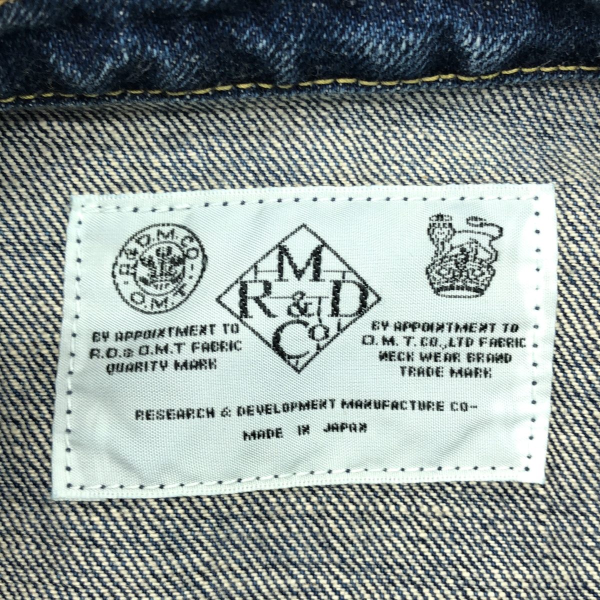 R & D.M.Co- / オールドマンズテーラー 3rdタイプ デニム トラッカー ジャケット