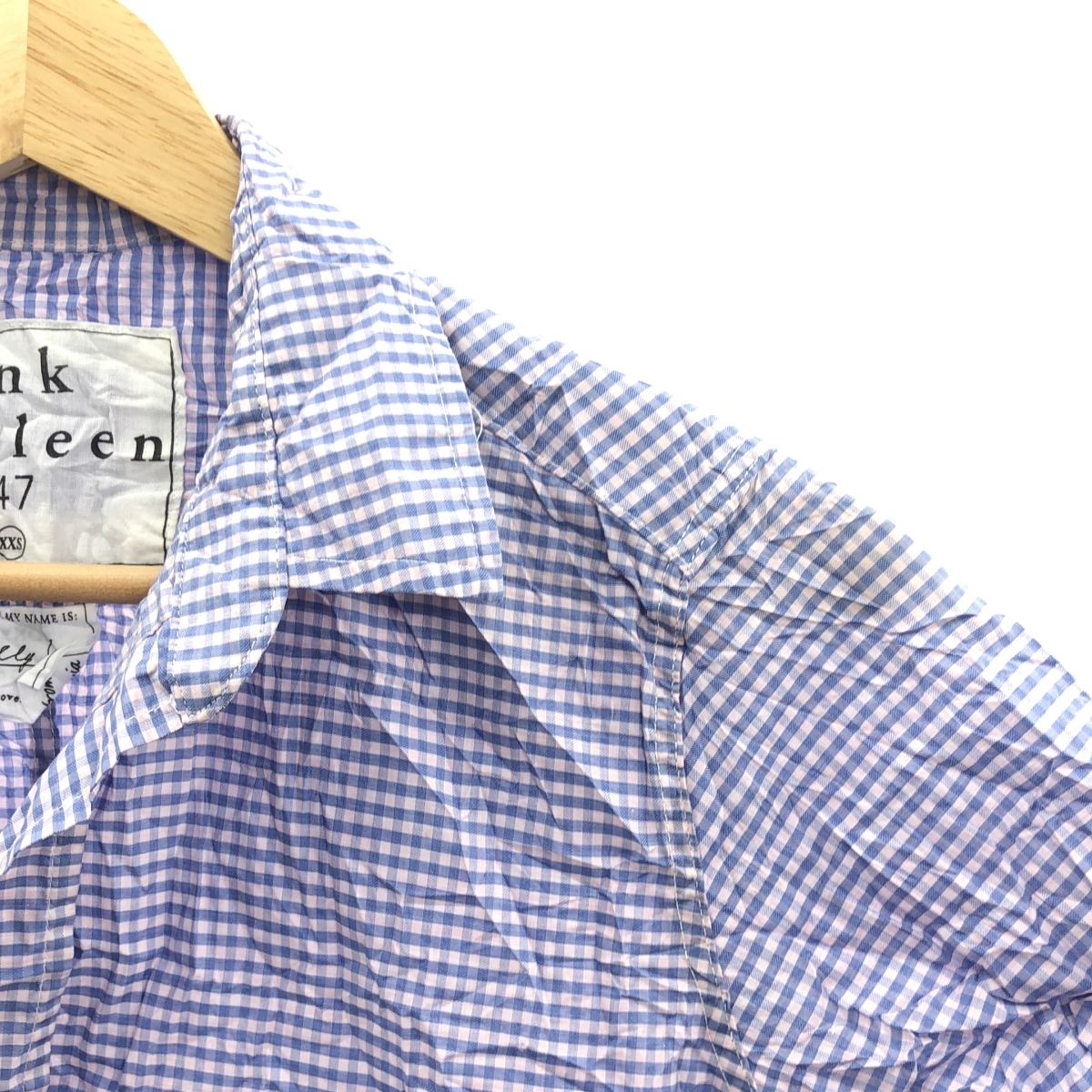 Frank&Eileen / フランクアンドアイリーン スキッパーカラー シワ加工 半袖シャツ