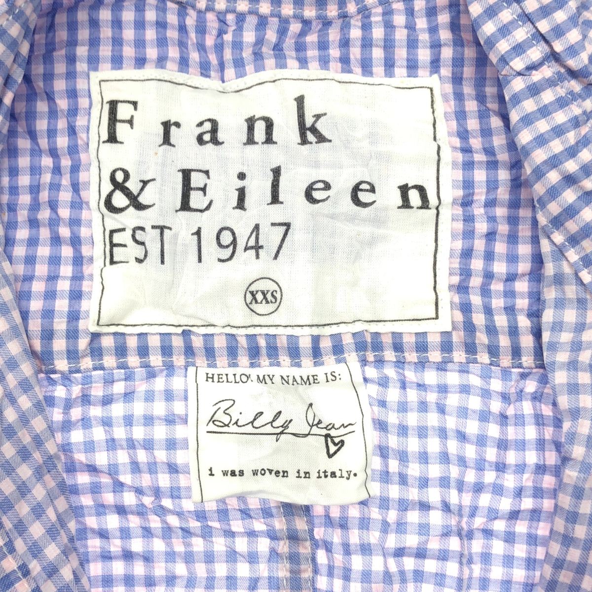 Frank&Eileen / フランクアンドアイリーン スキッパーカラー シワ加工 半袖シャツ