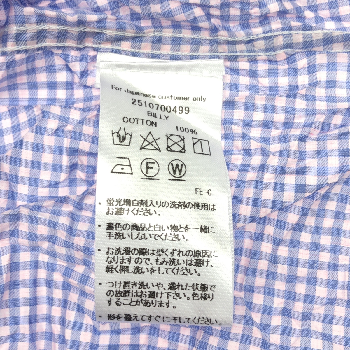 Frank&Eileen / フランクアンドアイリーン スキッパーカラー シワ加工 半袖シャツ