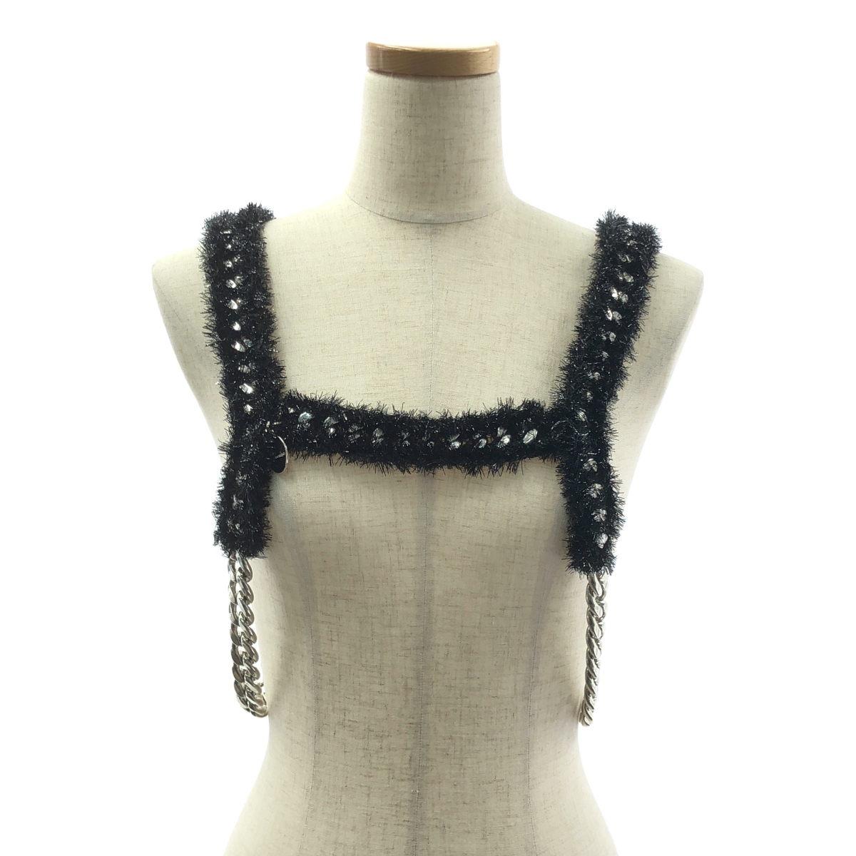 NOIR KEI NINOMIYA FW22 Size S Black Zippers Leather Trim