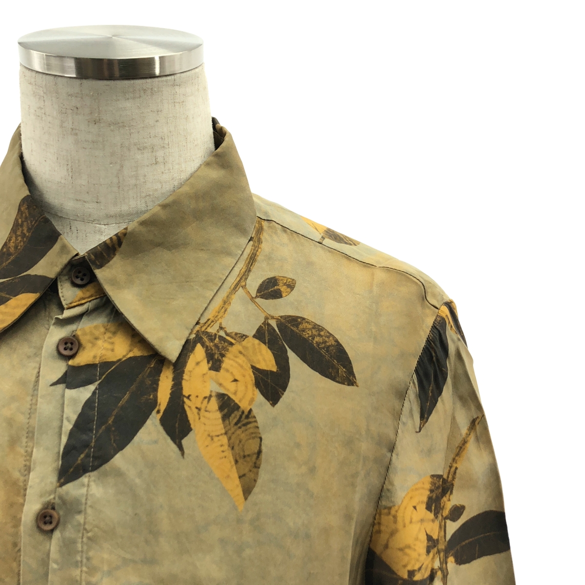 UMA WANG / ユマワン Tab Top / ビスコース 総柄 オーバー シャツ