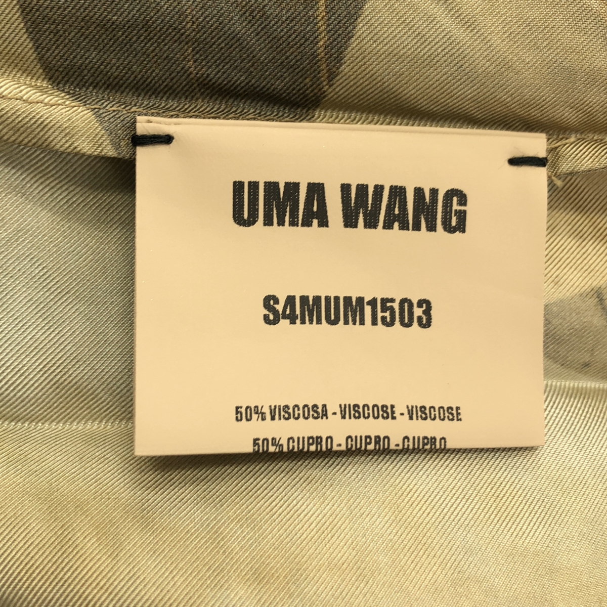 UMA WANG / ユマワン Tab Top / ビスコース 総柄 オーバー シャツ