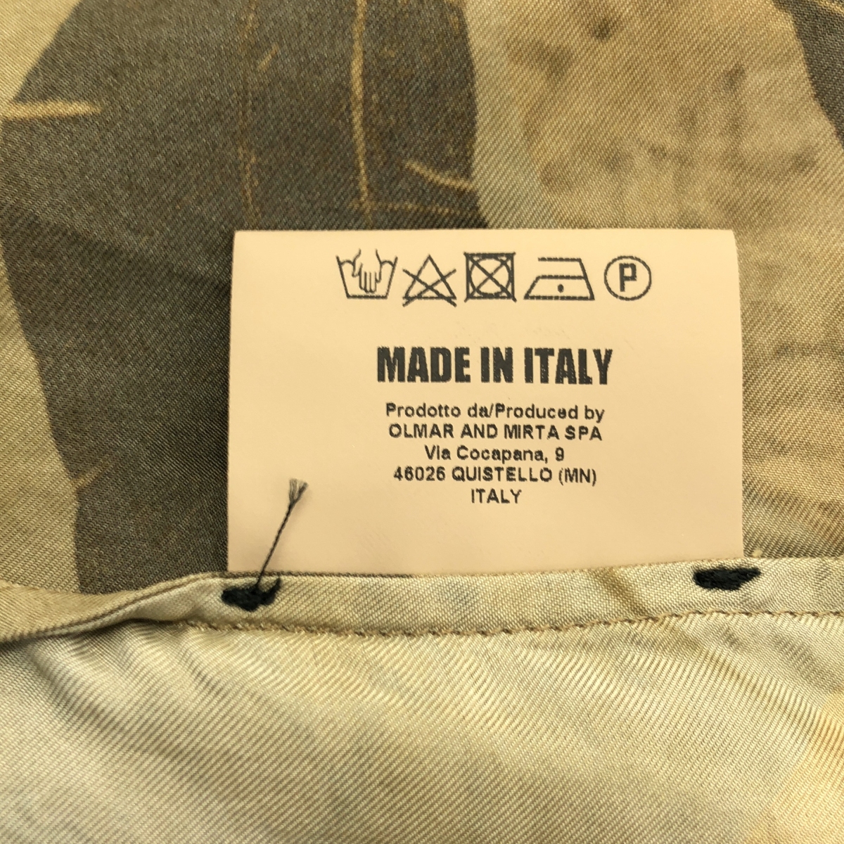 UMA WANG / ユマワン Tab Top / ビスコース 総柄 オーバー シャツ