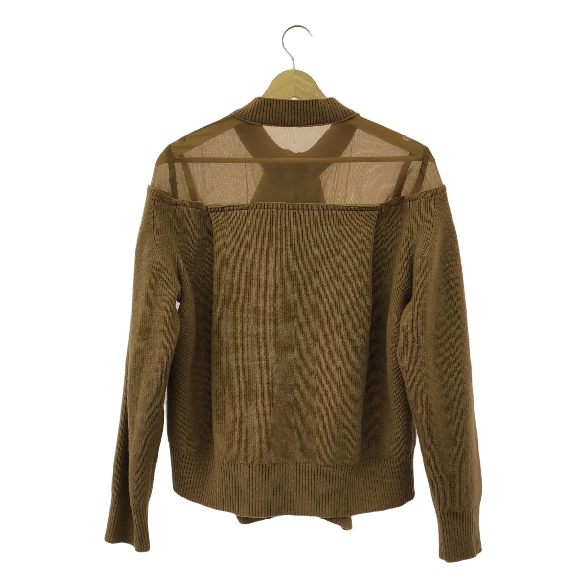 sacai / サカイ Chiffon Mix Wool Knit Cardigan ウール カーディガン