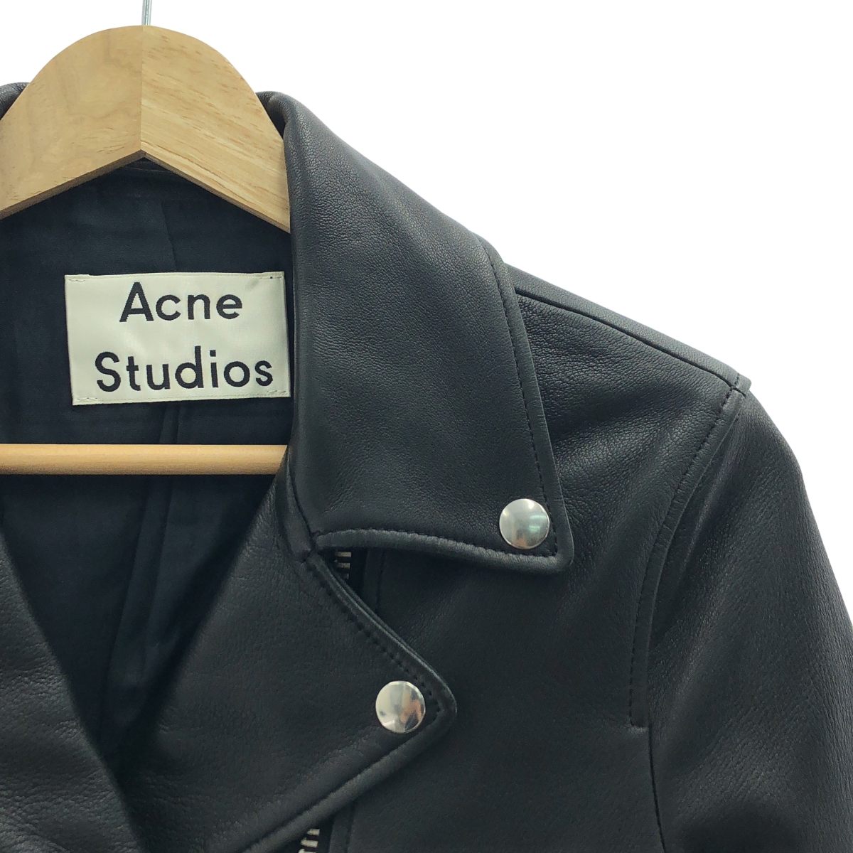 Acne Studios / アクネストゥディオズ MOCK / ラムレザー ダブルライダース ジャケット / 総裏地