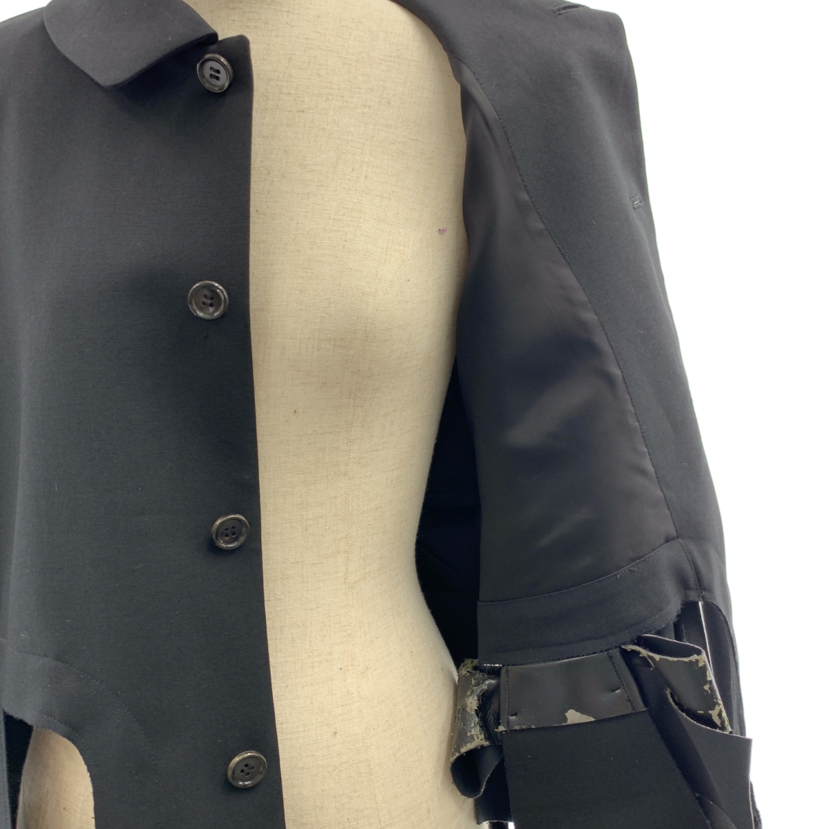 COMME des GARCONS / コムデギャルソン リボン装飾 オーバーシルエット シングル ジャケット