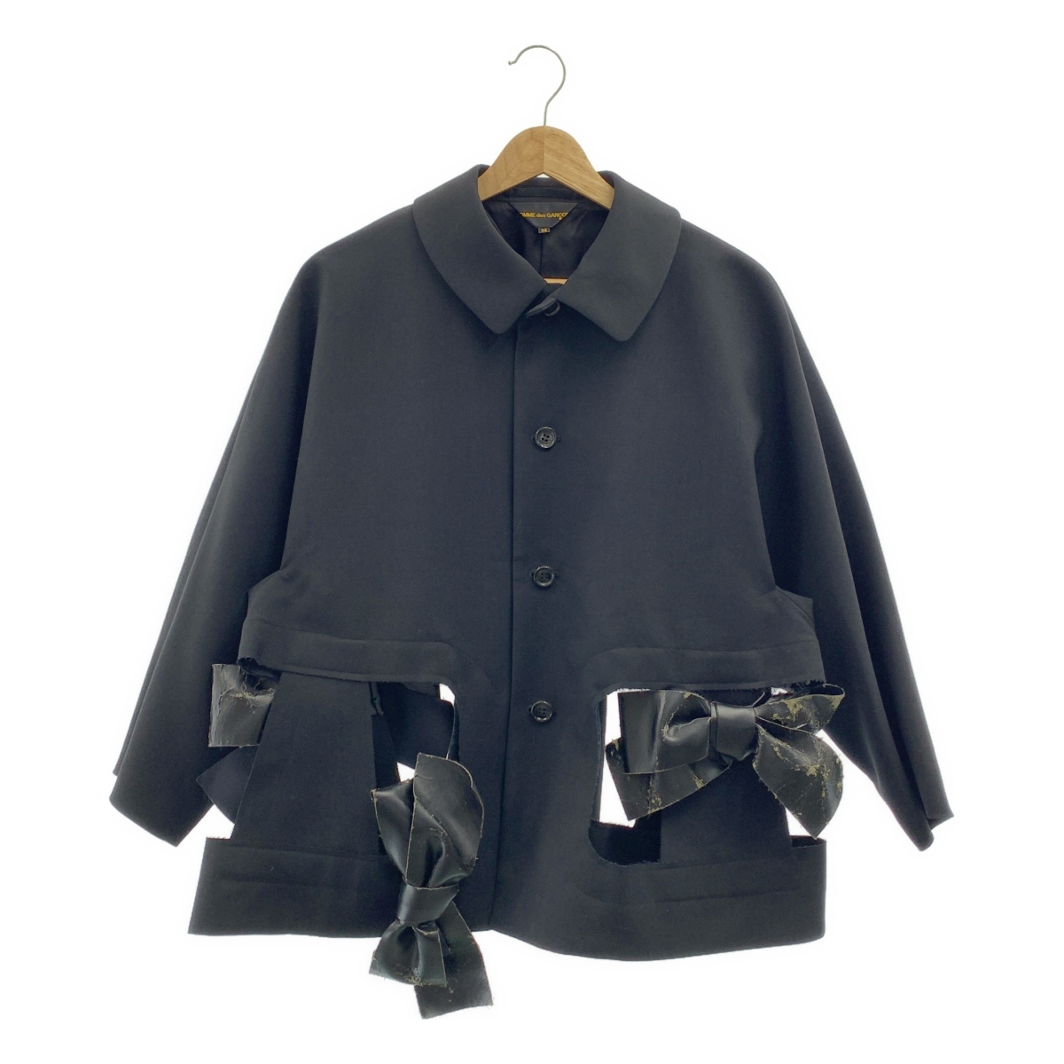 COMME des GARCONS / コムデギャルソン リボン装飾 オーバーシルエット シングル ジャケット