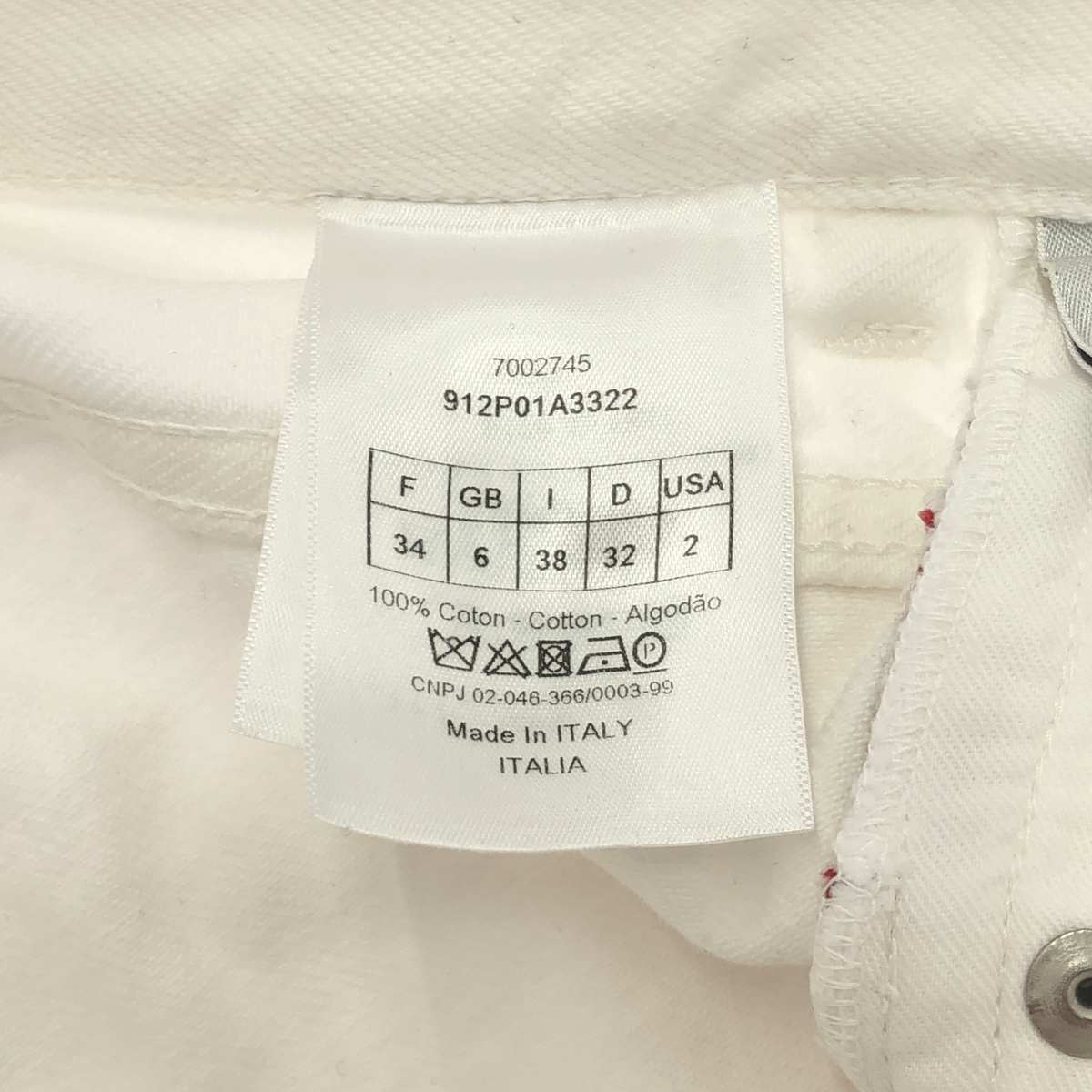 Christian Dior / クリスチャンディオール ボーイフレンド 裾ロゴ コットン デニムパンツ