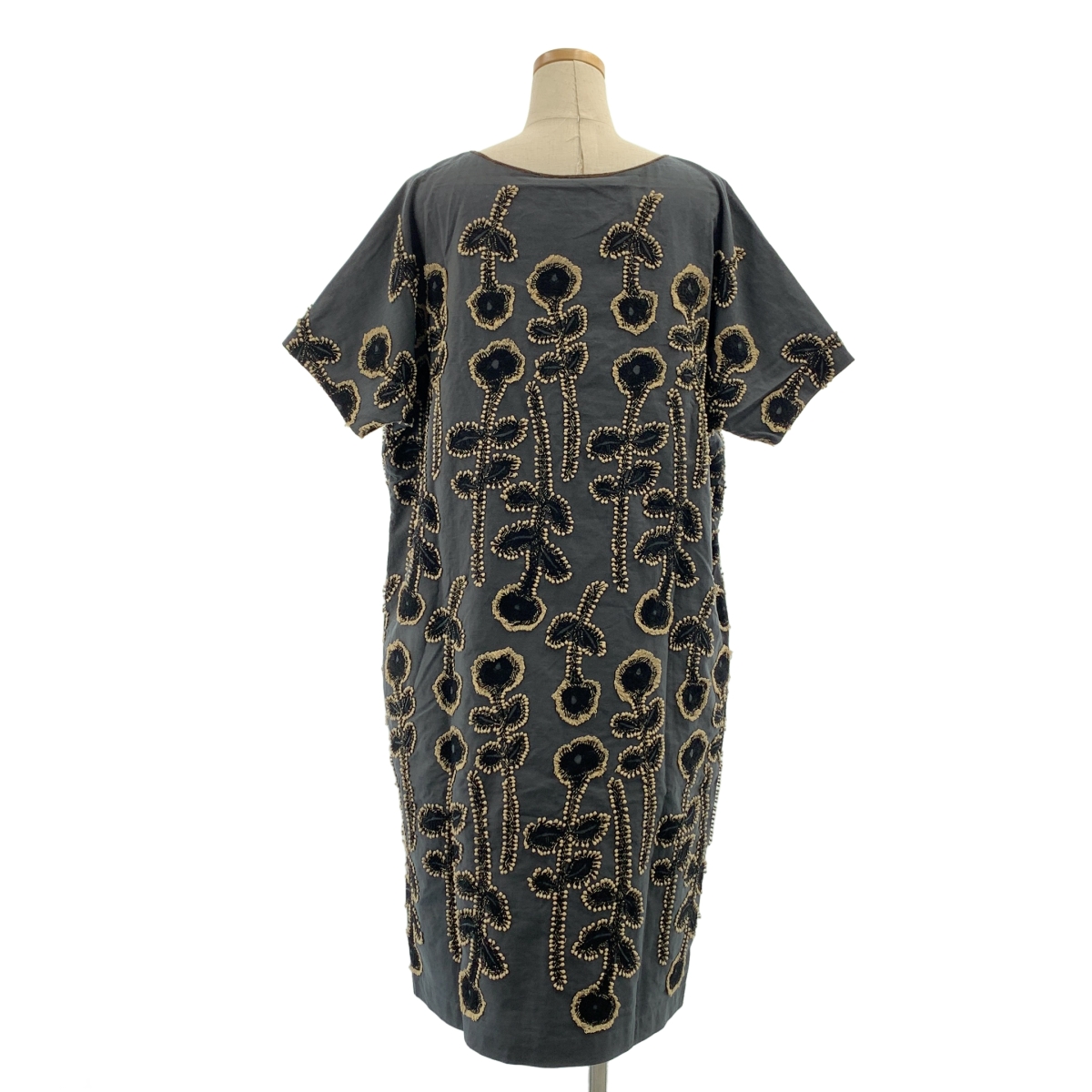 mina perhonen / ミナペルホネン forest garden 総柄 刺しゅう コクーンワンピース