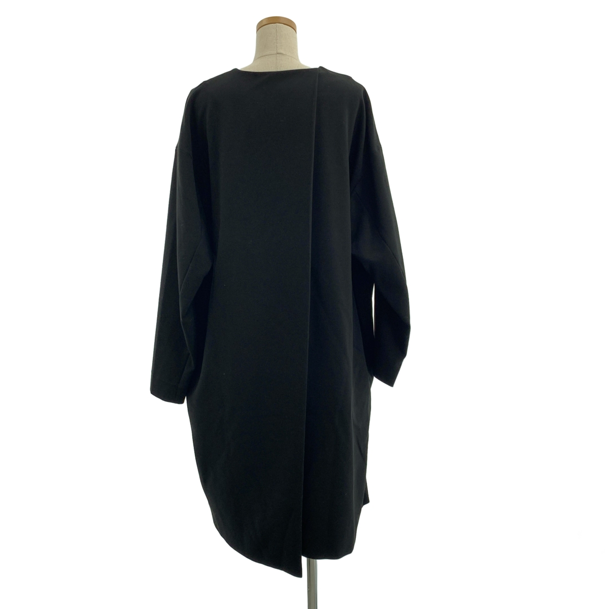 ENFOLD / エンフォルド スポンジダブルクロスVネックタックDRS / ポケット付き ドレス ワンピース