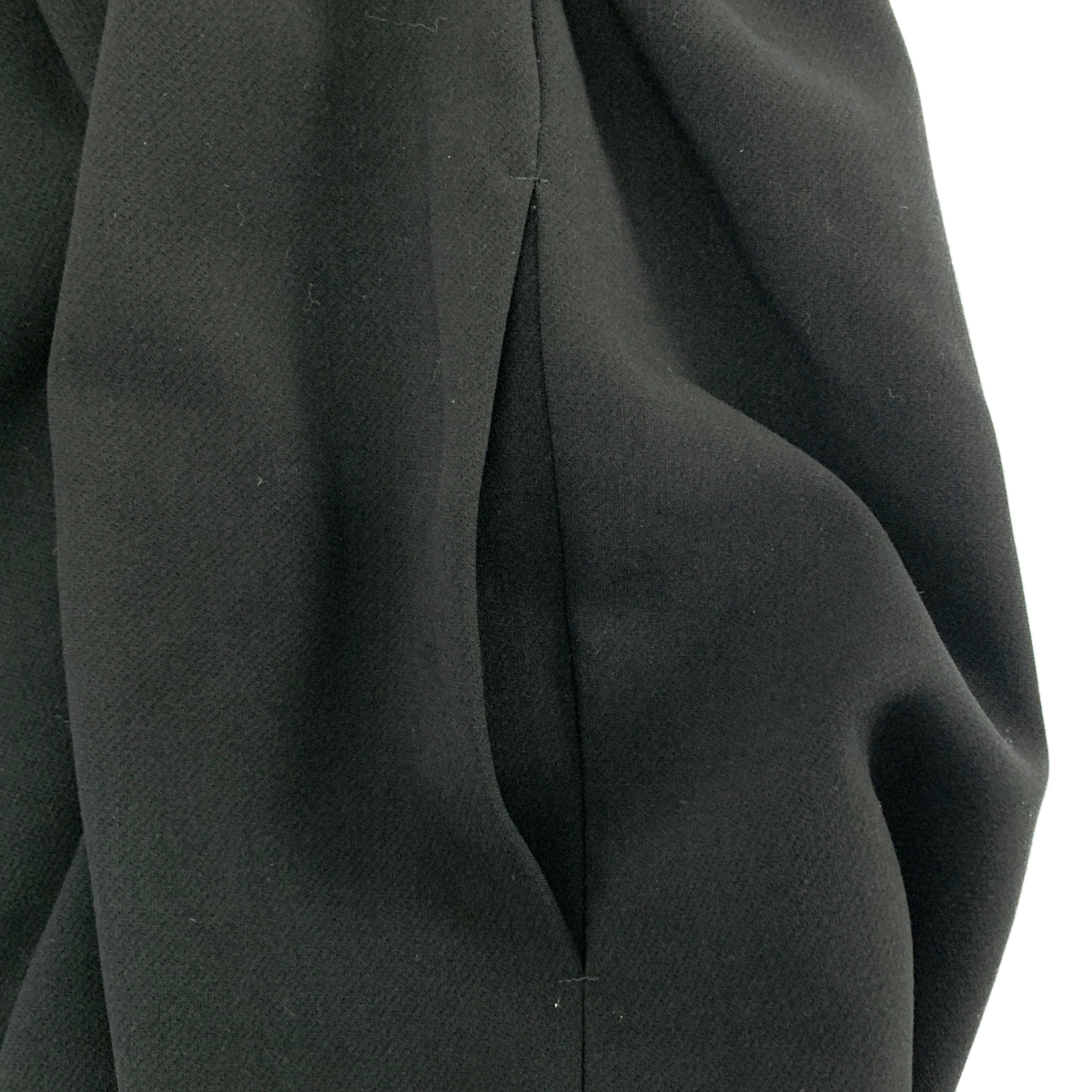 ENFOLD / エンフォルド スポンジダブルクロスVネックタックDRS / ポケット付き ドレス ワンピース