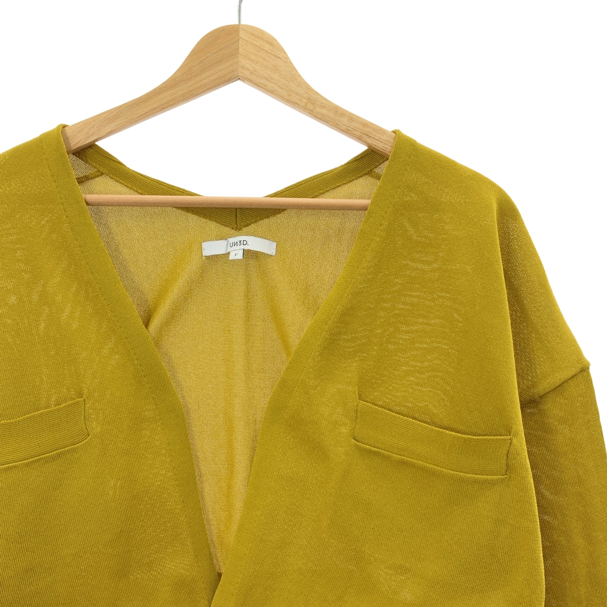 UN3D / アンスリード ボタンレス ショート ニット カーディガン