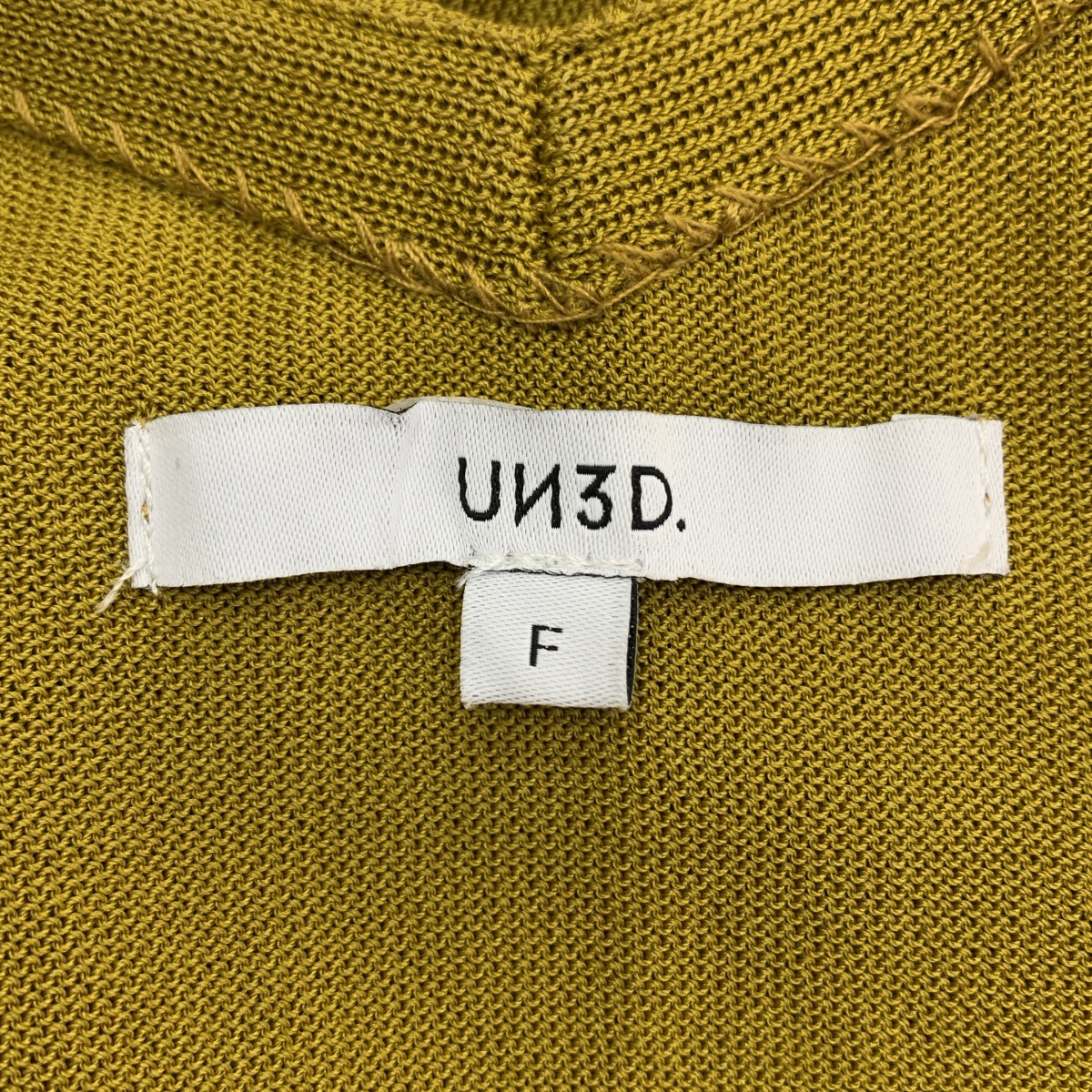 UN3D / アンスリード ボタンレス ショート ニット カーディガン