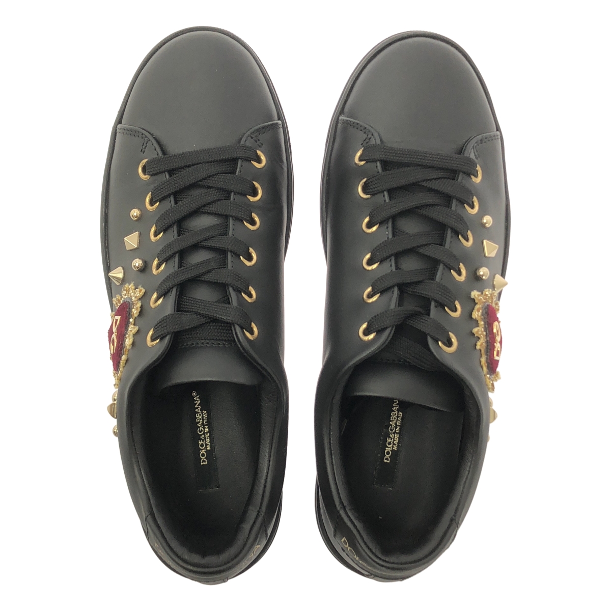 DOLCE＆GABBANA / ドルチェ＆ガッバーナドルガバ レザー スタッズ スニーカー