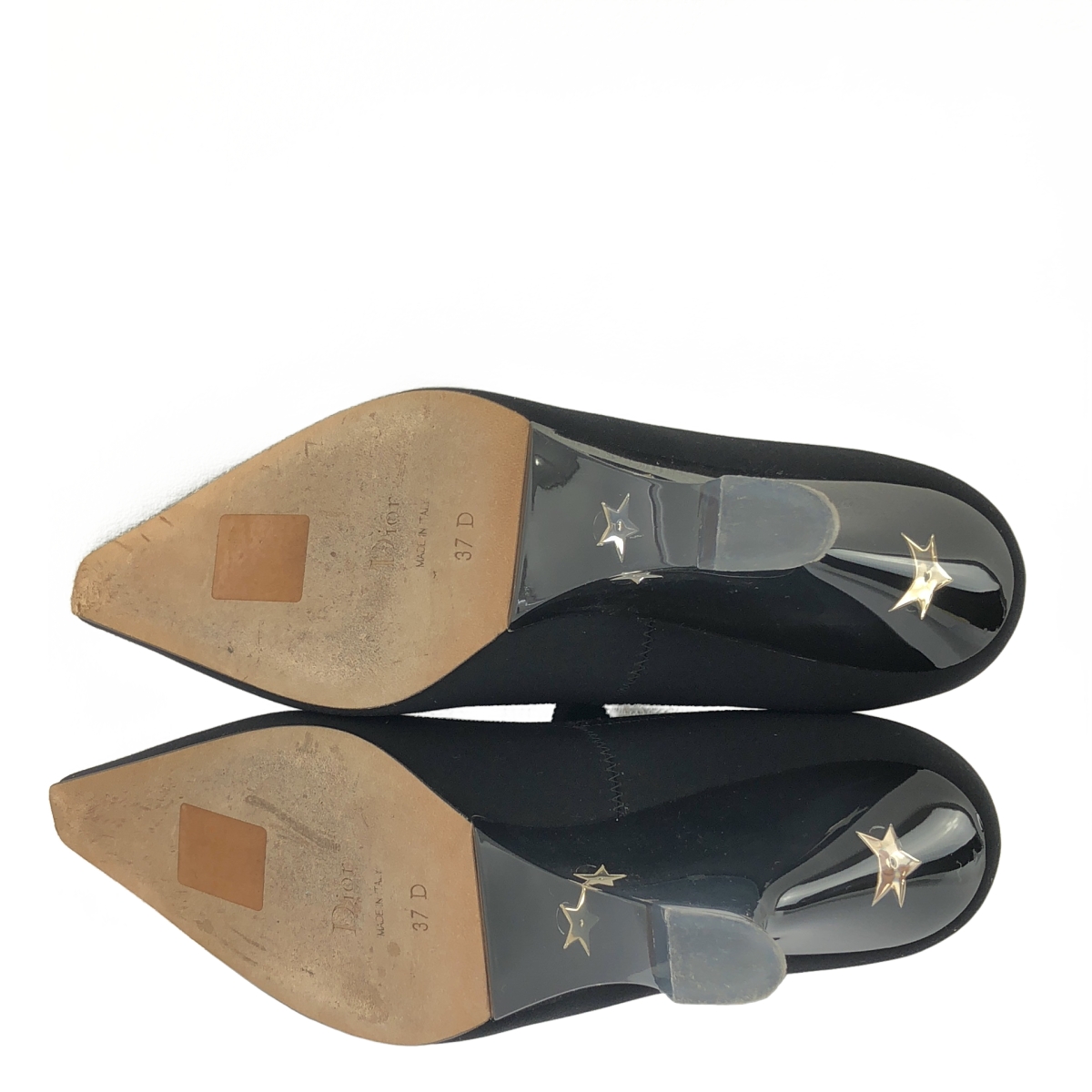 Christian Dior / クリスチャンディオール ロゴ アンクルリボン クリアソール パンプス