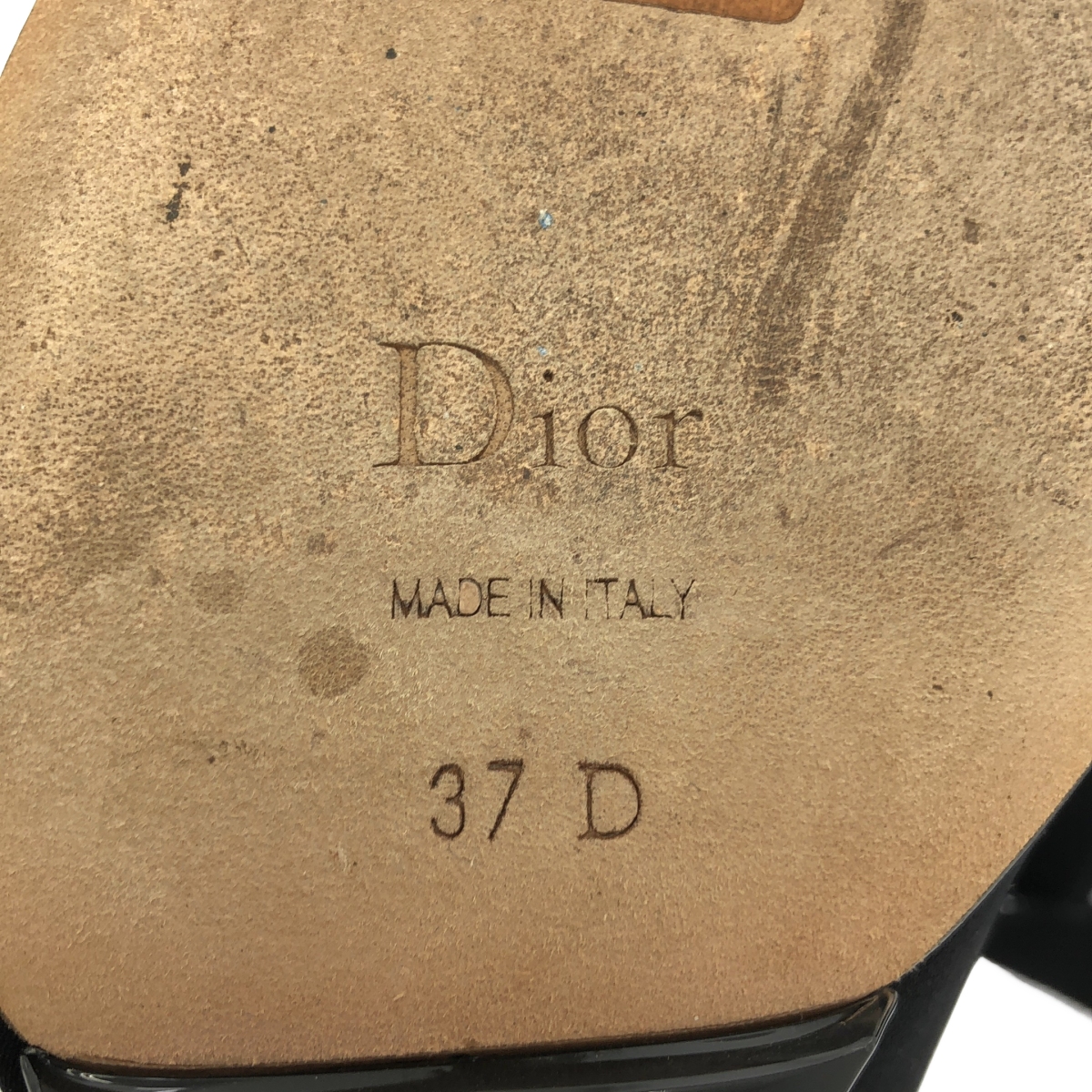 Christian Dior / クリスチャンディオール ロゴ アンクルリボン クリアソール パンプス