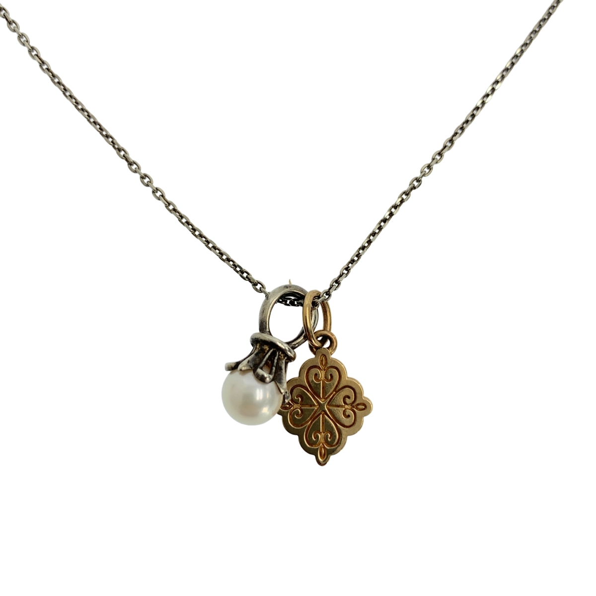 agete / アガット パールチャーム K10モチーフ ネックレス