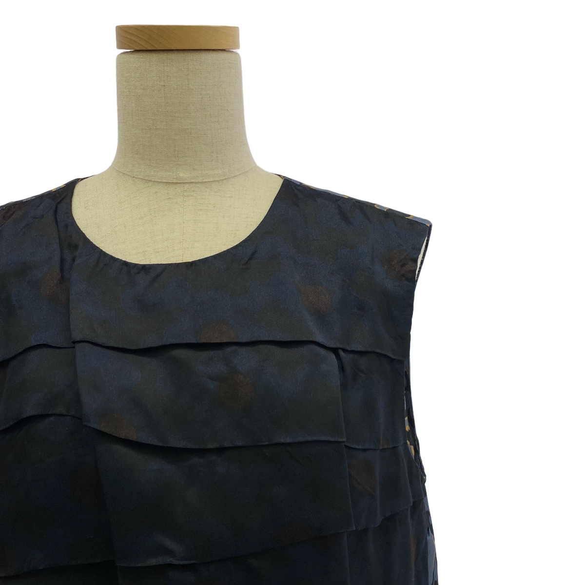 DRIES VAN NOTEN / ドリスヴァンノッテン ティアード スリーブレス ロングワンピース