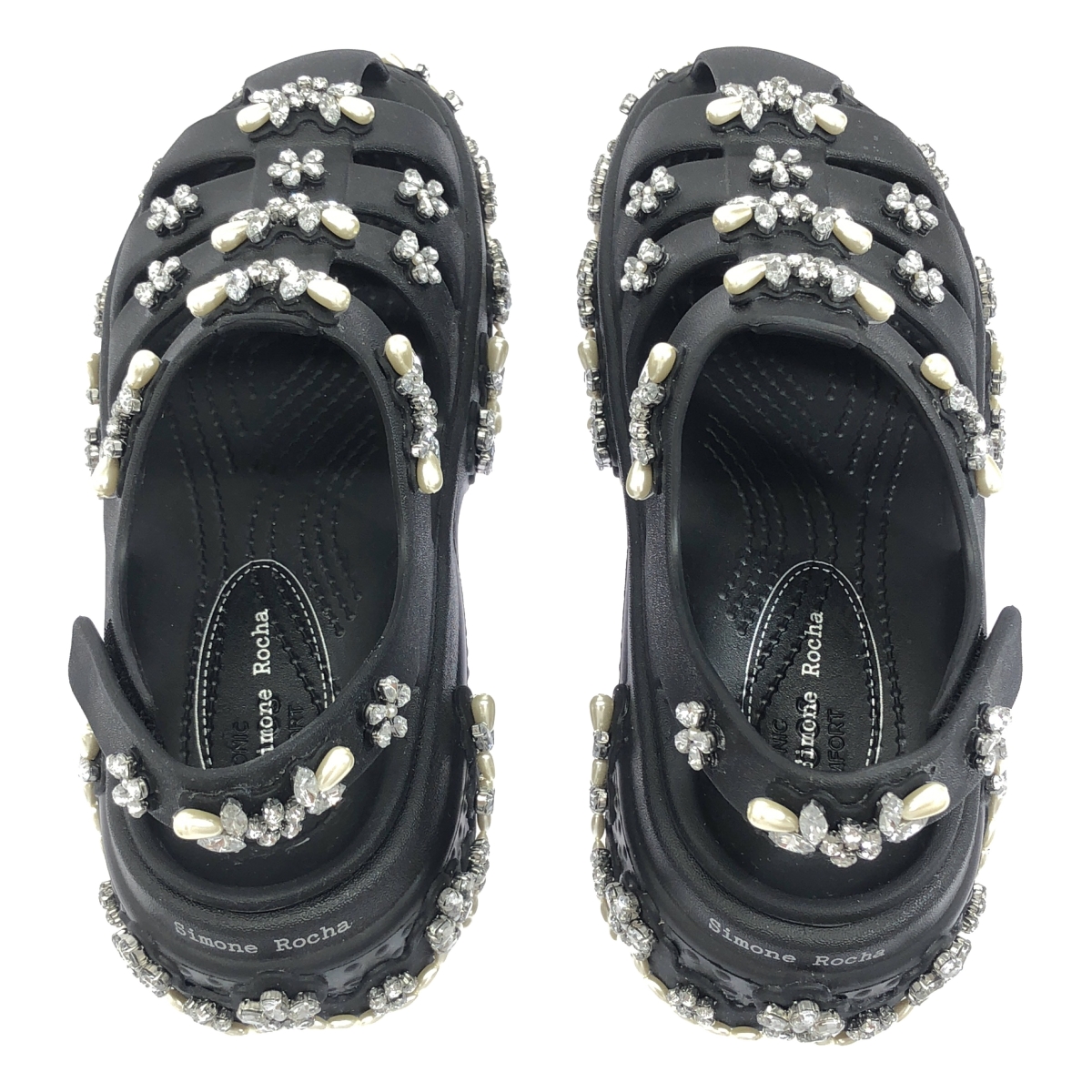 Simone Rocha / シモーネロシャ x crocs / クロックス stomp fisherman / ストンプ フィッシャーマン ビジュー装飾 プラットフォーム サンダル シューズ