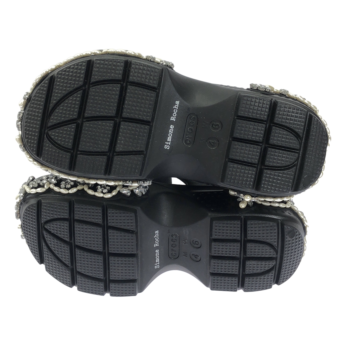 Simone Rocha / シモーネロシャ x crocs / クロックス stomp fisherman / ストンプ フィッシャーマン ビジュー装飾 プラットフォーム サンダル シューズ