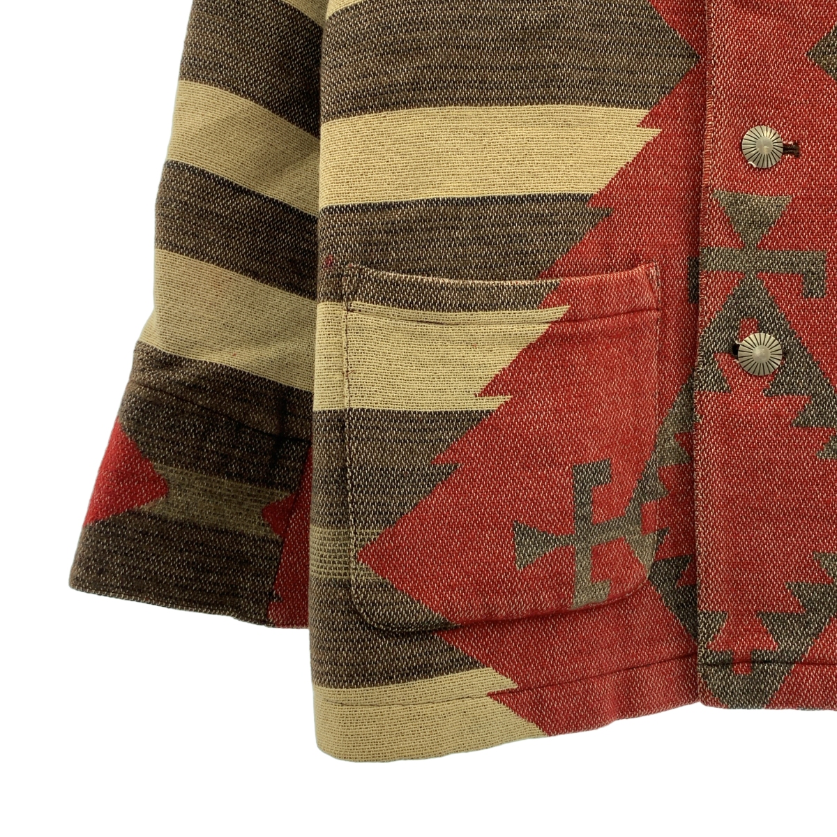 RALPH LAUREN / ラルフローレン COUNTRY ネイティブ柄 コンチョボタン ラグジャケット