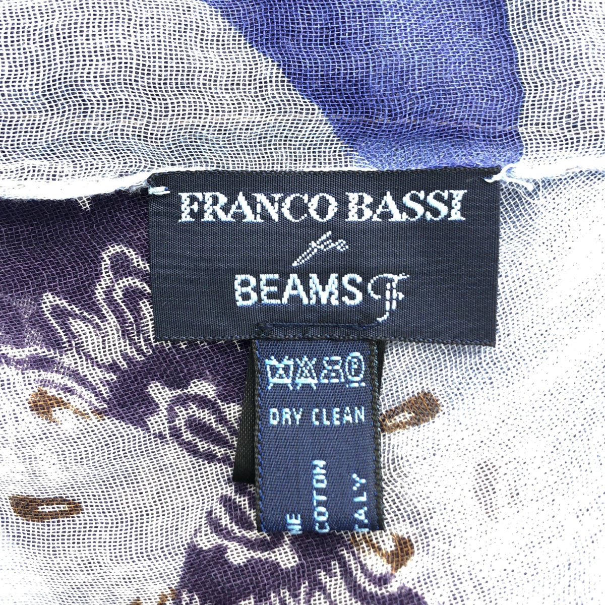 FRANCO BASSI / フランコバッシ BEAMS別注 バンダナ柄 コットン ガーゼ ストール