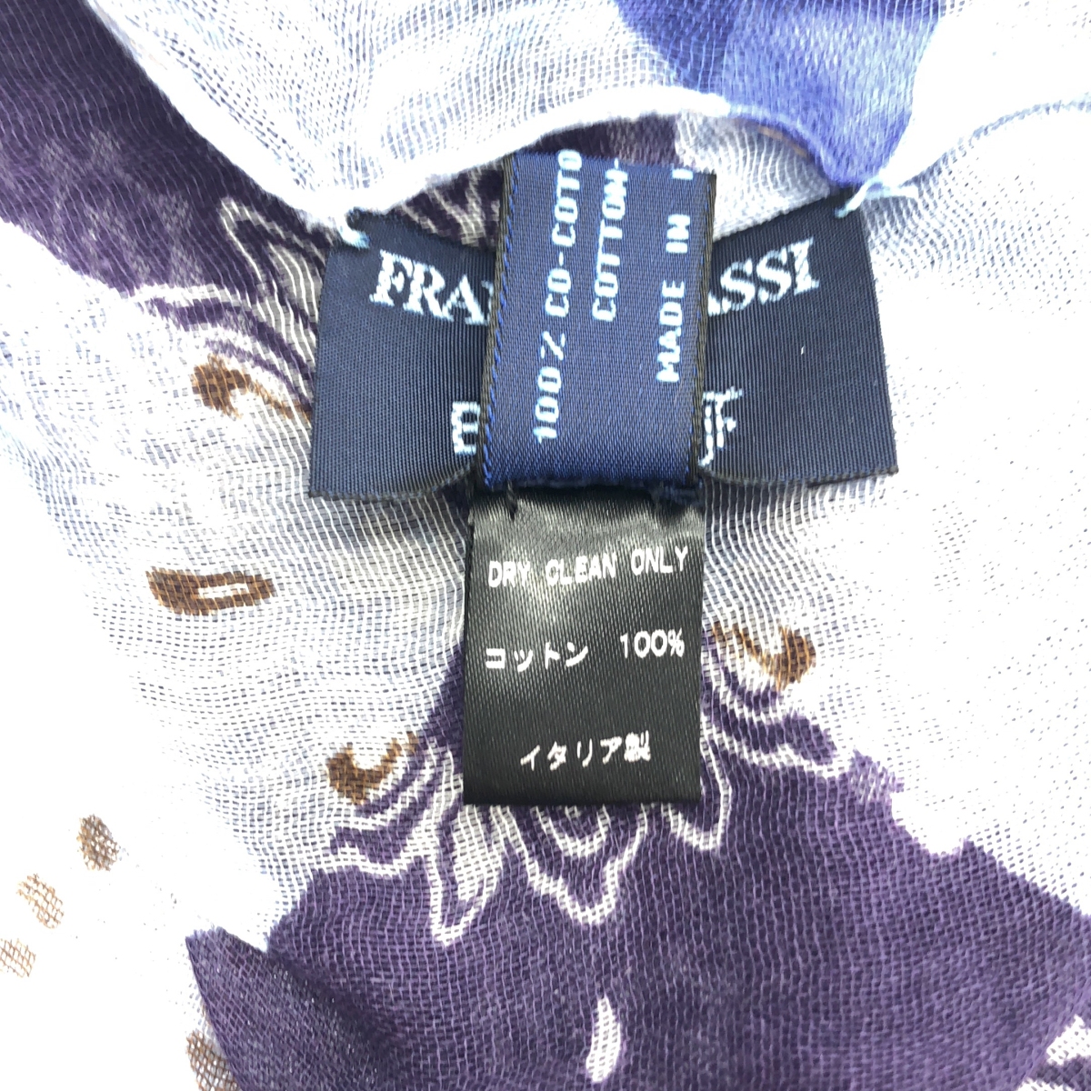 FRANCO BASSI / フランコバッシ BEAMS別注 バンダナ柄 コットン ガーゼ ストール