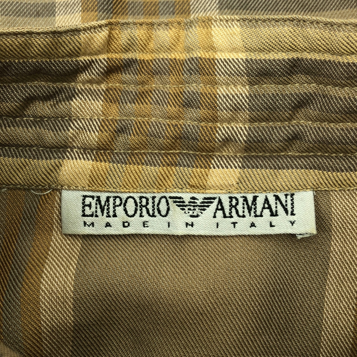 EMPORIO ARMANI / エンポリオアルマーニ チェック スタンドカラー プルオーバーシャツ