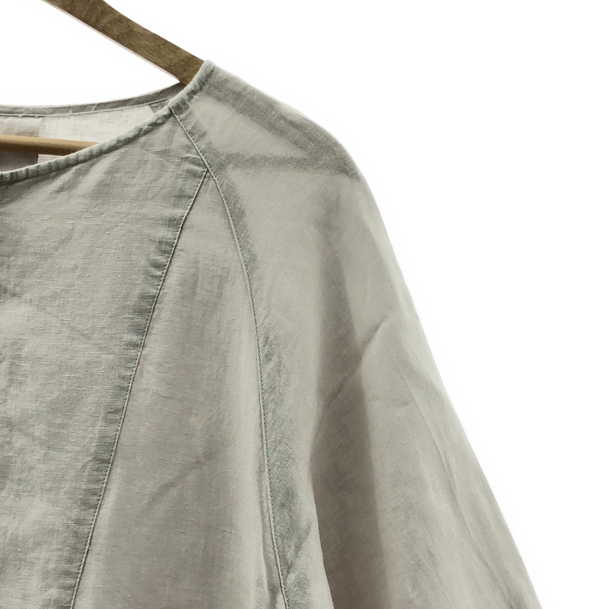 nest robe / ネストローブ リネンギャザー ポケット付き スリット ワンピース