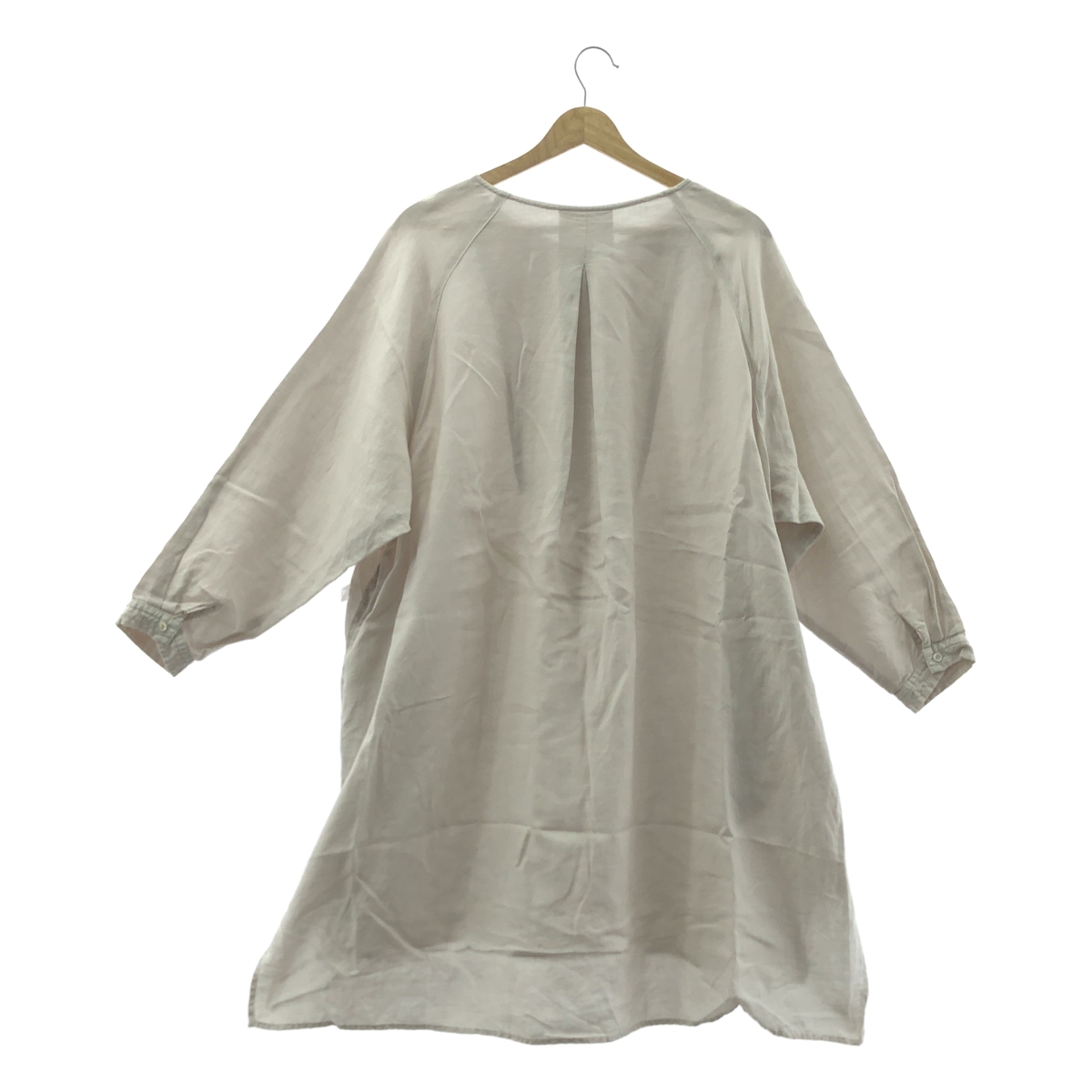 nest robe / ネストローブ リネンギャザー ポケット付き スリット ワンピース