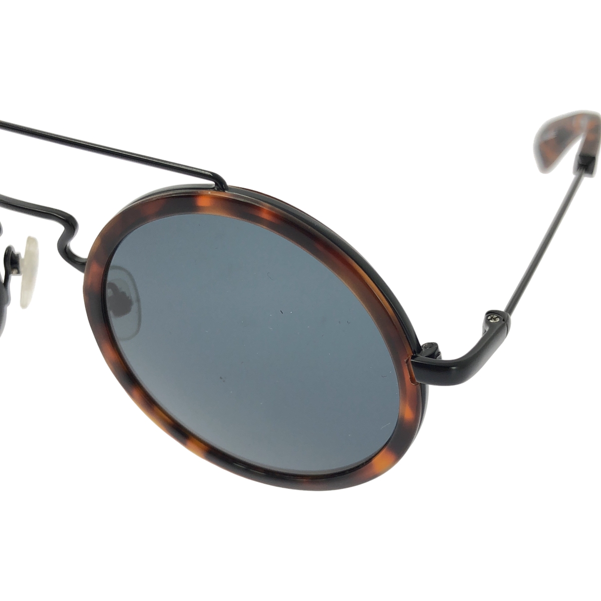 YOHJI YAMAMOTO / ヨウジヤマモト ダブルブリッジ ラウンド コンビフレーム サングラス 眼鏡