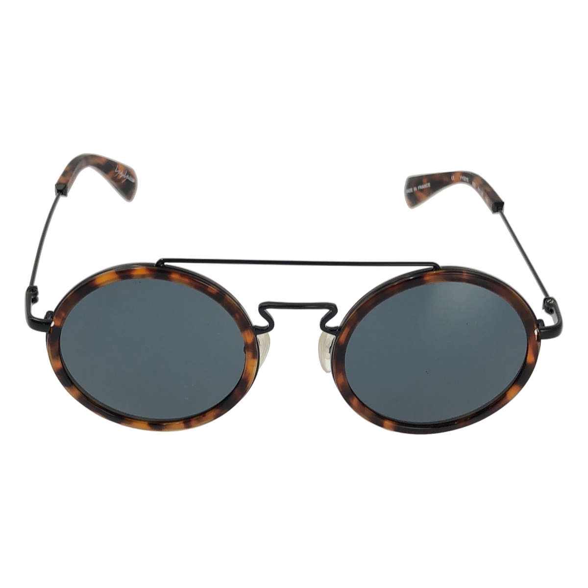 YOHJI YAMAMOTO / ヨウジヤマモト ダブルブリッジ ラウンド コンビフレーム サングラス 眼鏡